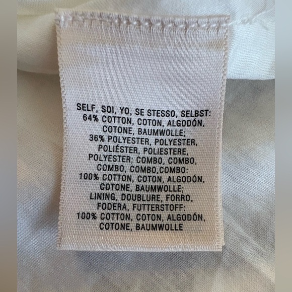 Anthropologie HD in Paris Ivory Lace Poplin Swing Trapeze Dress NWT Size Small - Picture 11 of 13